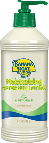 Banana Boat Moisturizing After Sun Lotion with Aloe and Vitamin E, 16Fl Oz, After Sun Lotion, Sunburn Relief, 16Fl Oz (Pack of 2)