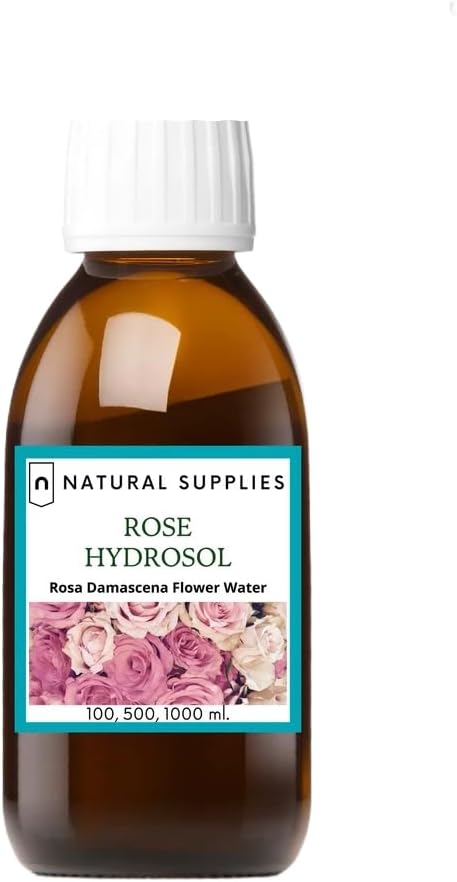 กู๊ดสลีป Rose Floral Water - Pure Rose Petal Hydrosol for Face and Body - Hydrating Facial Mist, Makeup Primer Spray, and DIY Beauty Toner 100ml