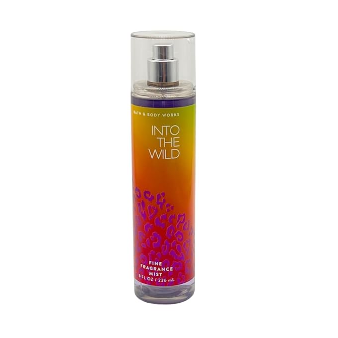 Bath & Body Works INTO THE WILD Fine Fragrance Mist, Ultimate Hydration Body Cream & Body Wash 3-piece Gift Set with a Blue Bow for Holidays – Full Size