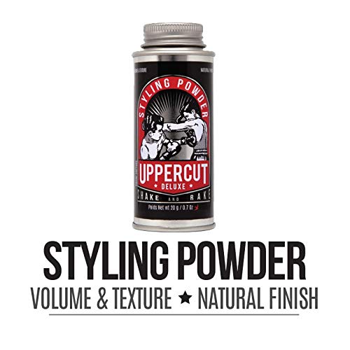 UPPERCUT DELUXE Hair Styling Powder, Easy Application Powder to Add Texture and Volume, Light Flexible Hold and Natural Matte Finish, 2 x 0.7 oz.