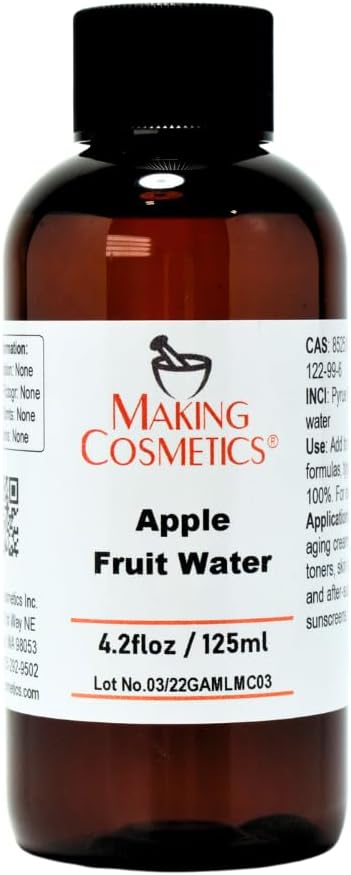 Apple Fruit Water - 4.2fl oz / 125ml - MakingCosmetics - Skin & Hair Care Ingredients