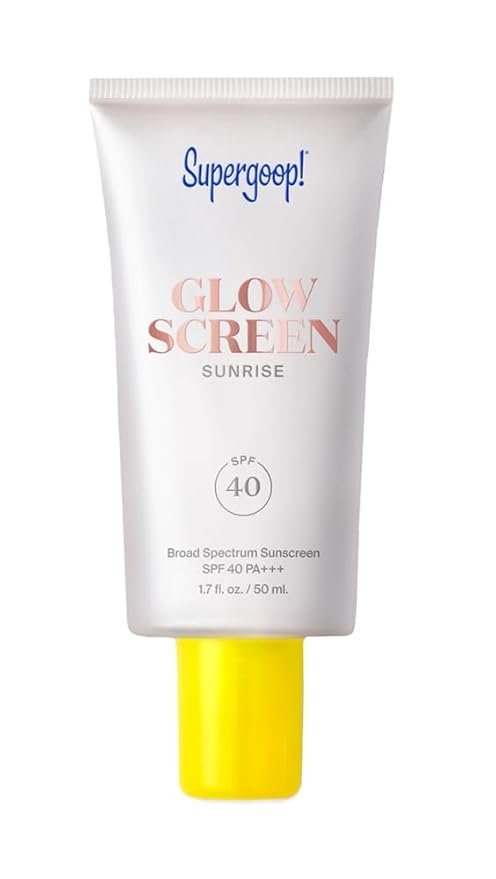 Supergoop! Glowscreen SPF 40, Sunrise (Champagne Glow) - 1.7 fl oz - Glowy Primer + Broad Spectrum Tinted Sunscreen - Helps Filter Blue Light - Hydration - Hyaluronic Acid & Vitamin B5