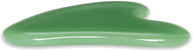 Gua Sha Jade Stone Gua Sha Massage Tool, Guasha Tool for Face and Body Skin Massage. Tools for SPA Acupuncture, Pink Stone for Body Face Neck and Eye, Skin Care Gift for Woman (deep Green)