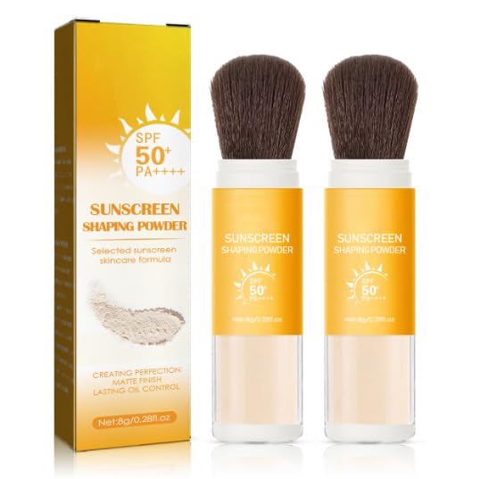 Powder Sunscreen for Face,Mineral SPF 50 PA+++ Sunscreen Powder, Lasting Lightweight Breathable for All Skin