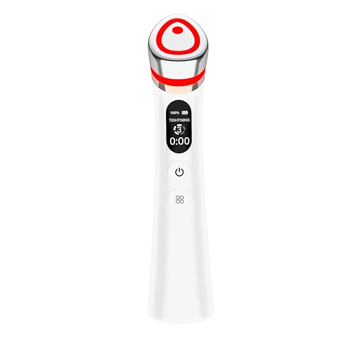 Face Lift Device – 8 in 1 Skin Tightening and Lifting, LED Light for Wrinkles, Fine Lines, Korean Skin Care, Spa-Grade Facial Massager Lifting & Firming Facial Sculpting Tool (Star White)