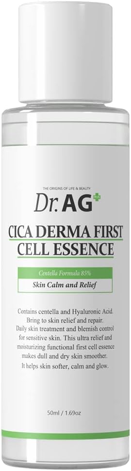 Face CICA Calming Cell Essence Toner - Dr.AG Toner & Essence All-in-One Hydrating Moisturizing Centella Asiatica 85% (CICA Derma First Cell Essence 50ml)