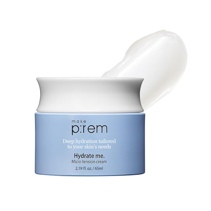 MAKE P:REM Hydrate Me. Micro Tension Cream, Moisturizing Watery Gel Type, Non-Sticky Finish Hydrating Facial Cream for Dry, Sensitive, Oily, Acne-prone Skin, Korean Skin Care, 2.19 fl. oz. (65ml)