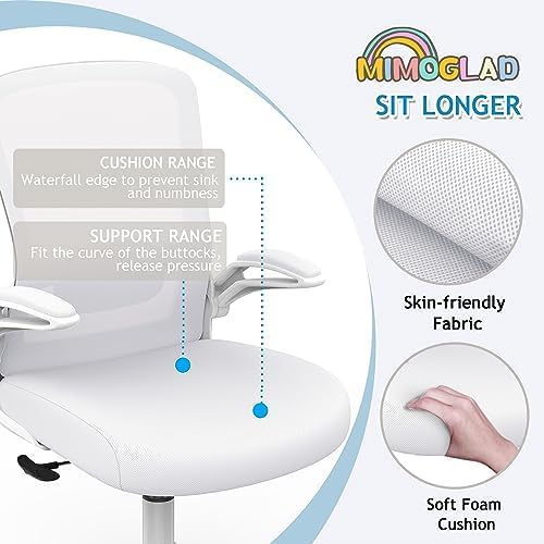 Mimoglad Ergonomic High Back Mesh Office Chair, Adjustable Lumbar Support, Thickened Seat Cushion