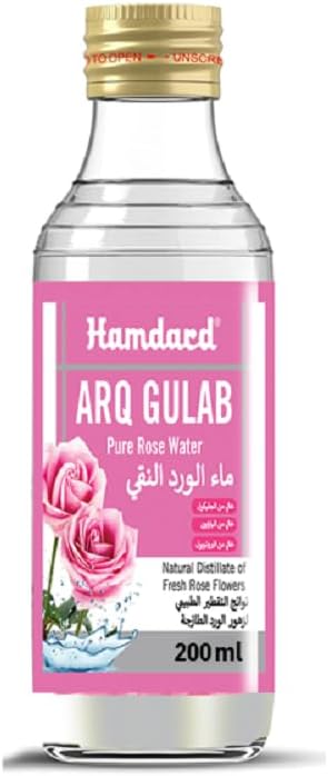 Hamdard Arq Gulab Pure Rose Water - 200ml (6.76 Fl Oz)