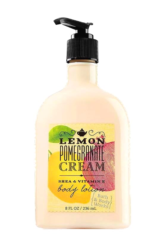 Bath & Body Works Lemon Pomegranate Cream Body Lotion w/Pump - Contains Shea Butter, Aloe, and Vitamin E - 8 fl oz