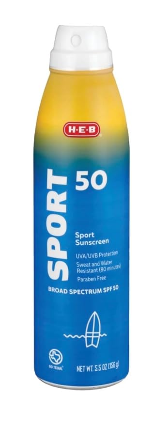 HEB Sunscreen Spray SPF 50 Sport 5.5oz - 1 Bottle
