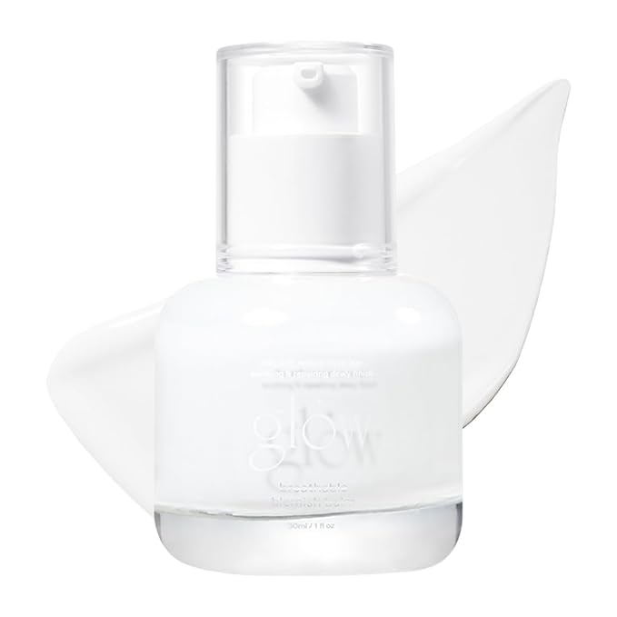 glow breathable blemish balm #white, light-coverage bb cream & tinted moisturizer, skincare-like finish with green tea leaf water infusion, healthy radiant non-comedogenic, 1 fl oz