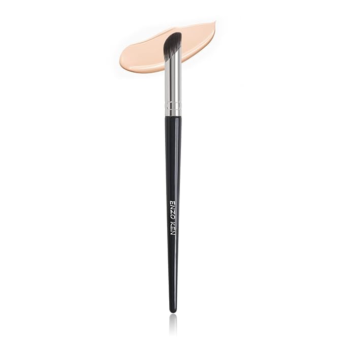 Angled Concealer Brush Under Eye, Concealer Brush, Small Nose Contour Brushes, Nose Brush Contour, Nose Brushes Angle, Small Concealer Brushes, Angled Makeup Brush - Black, 8M02
