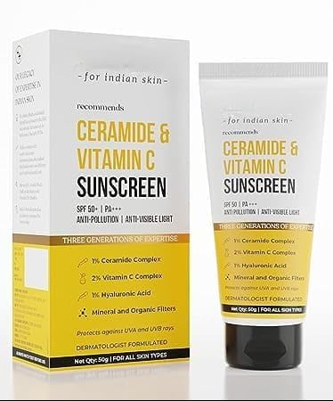 Generic Dr ShethS Vitamin C Sunscreen | For Deep Moisturization | Non-Greasy, Quick-Absorbing | Zero White | For Women & Men | Sun Protection | 50g