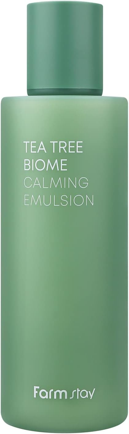 FARMSTAY TeaTree Biome Calming Emulsion -Daily Hydrating Face Moisturizer,Korean Skin Care,Calming and Soothing for Sensitive Skin,Strengthen Skin Barrier,for Women&Men,Teenagers6.76 Fl.Oz