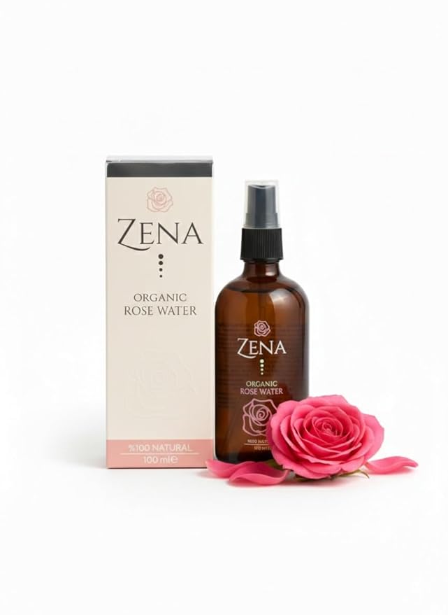 100% Pure Natural Rose Water + Rose Oil for Face and Hair – Revitalizing Rose Water Face Spray for Skin Care, Bath, Soaps, Hair Care, and Aromatherapy - 100 ml (3.38 oz.)