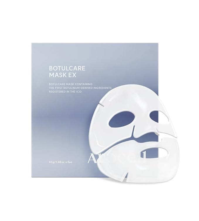AROCELL OFFICIAL Botulcare Mask EX 4 Facial Sheet – Moisturizing Firming Hydrating Elasticity Boosting Pore Minimizing Korean Skincare with Hyaluronic Acid & Panthenol | BSS Skincare Must-Have