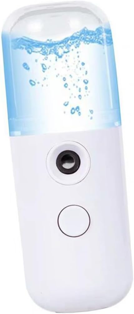 PartyKindom 1Pc Portable Mini Nano Mist Sprayer Facial Humidifier for Skin Moisturizing with Essential Oil Compatibility Compact Handheld Air Moistener for Indoor Use