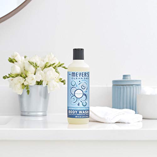 Mrs. MEYER'S CLEAN DAY Moisturizing Body Wash for Women and Men, Shower Gel Formula Made with Essential Oils, Rain Water, 16 oz (Pack of 2)