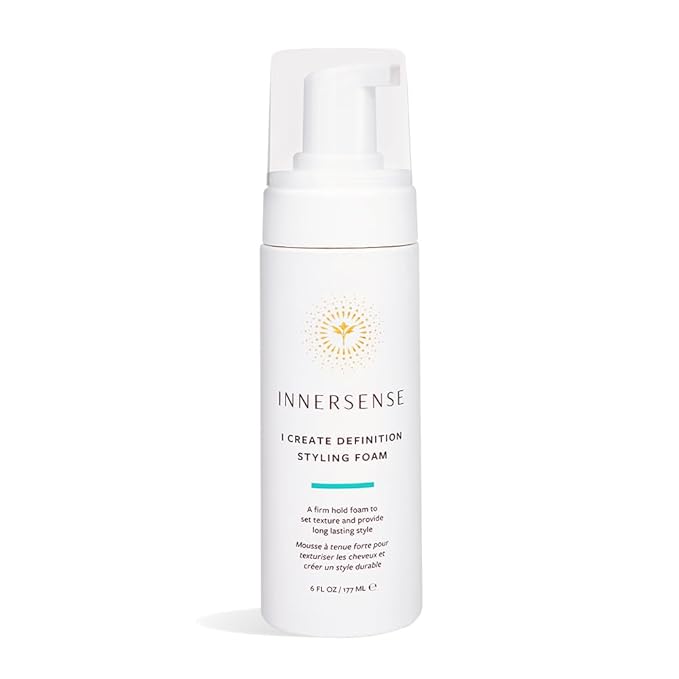 INNERSENSE Organic Beauty - Natural I Create Definition Styling Foam | Clean Haircare For Long-Lasting Curls (6 fl oz | 177 ml)