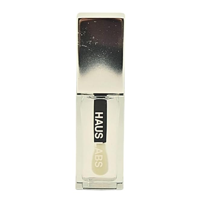 HAUS LABS BY LADY GAGA PhD Hybrid Hydrating Tinted Lip Oil Neutral Clear, Clean Vegan Lip Gloss Balm, Non-Sticky Shine, Moisturizing, 0.25 oz