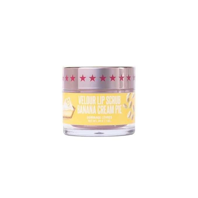 Jeffree Star Cosmetics Velour Lip Scrub, Exfoliating Sugar Lip Treatment, Cruelty-Free & Vegan, 30 G / 1 oz. (Banana Cream Pie)