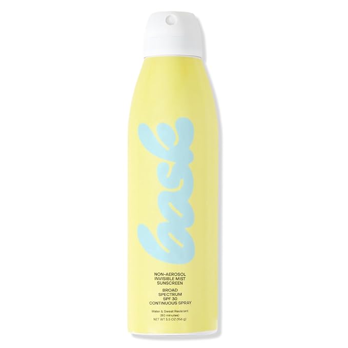 Bask Suncare SPF 30 Sunscreen Spray - Non-Aerosol, Broad Spectrum UVA/UVB Protection, Dermatologist Recommended, Moisturizing, Lightweight & Non-Greasy, 5.5 oz | Non-Aerosol, No White Cast, Lightweight, Fast-Absorbing