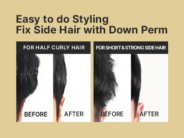 DASHU Down Perm Cream for Men 3.5oz - Korean Hair Straightening Perm Kit, Ultra Bond Gel, Helps Tame Frizzy Hair, Premium Perm Solution, 10-Minute Quick Down Perm, Long-Lasting Hold