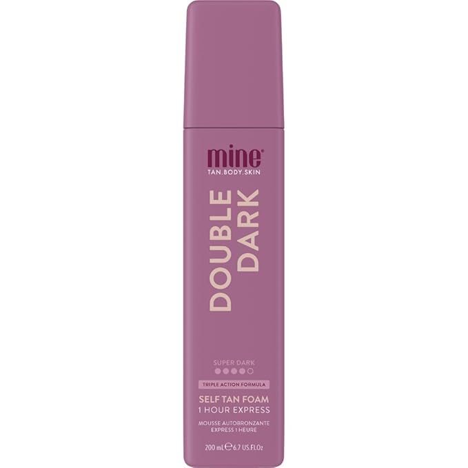 MineTan Double Dark Self Tanning Foam | Bronze Collection - Fake Tanner Mousse for a Deep Bronzing Glow, 1 Hour Express, Face & Body, Ultra Hydrating Formula, Coconut Scented, Vegan 6.7 Fl Oz