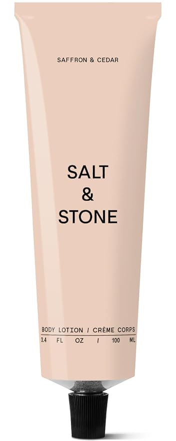 Salt & Stone Body Lotion for Women & Men | Saffron & Cedar | Hydrates, Nourishes & Softens Skin | Restores Dry Skin | Fast-Absorbing | Cruelty-Free & Vegan | 3.4 fl oz