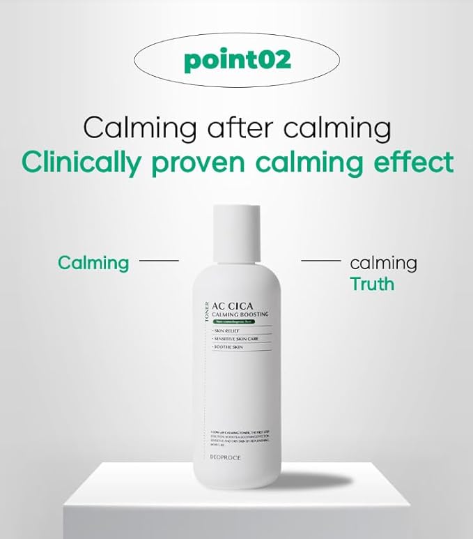 Deoproce AC CICA Calming Boosting Toner 150ml + Pore & Sebum Clear Water 150ml Duo – Korean Skin Care for Hydration and Oil Balance