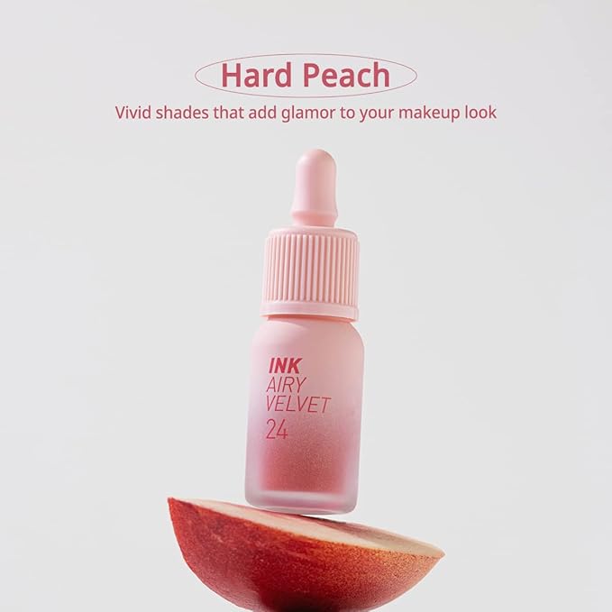 Peripera Ink Airy Velvet Lip Tint | High-Pigmentation, Lightweight, Soft, Moisturizing (025 ZAZZY PEACH)