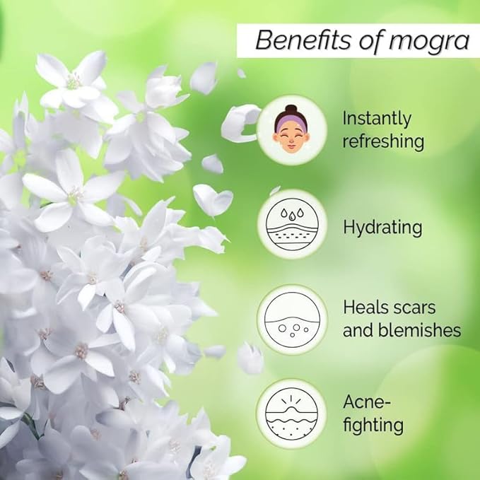 Viva Pure Jasmine Mogra Face Toner Mist 100 ml, 100% Natural Toner for Healthy Glow & Even Skin Tone, Hydrating Serum Toner for Dry Oily Combination Skin, Distinctive Natural Jasmine Perfume
