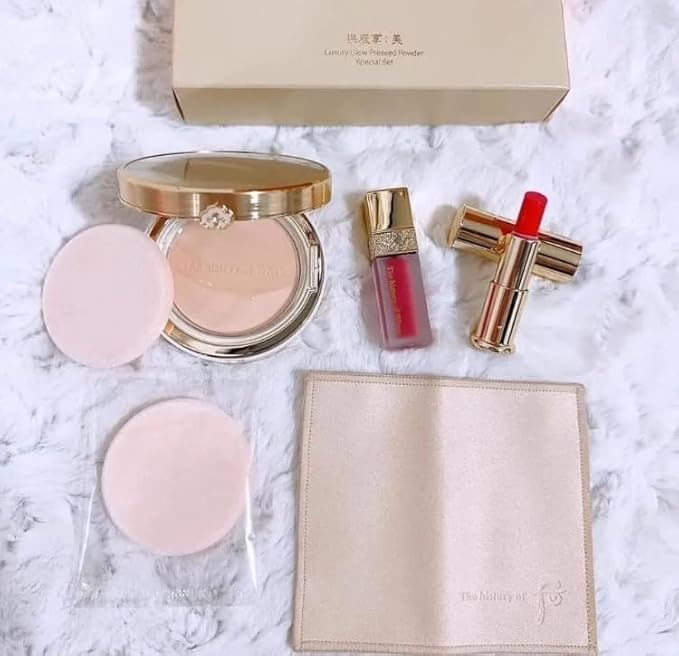 The History of Whoo Gongjinhyang Mi Luxury Glow Pressed Powder No. 21 Korea Beauty Set
