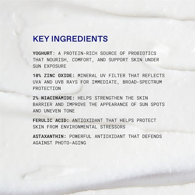 KORRES Greek Yoghurt Mineral Milk Fluid Sunscreen, Lightweight Face Sunscreen for Daily Hydration, Mineral UV Protection, Sensitive Skin Friendly SPF for Face, Vegan, Travel Size, 1.35 Fl Oz