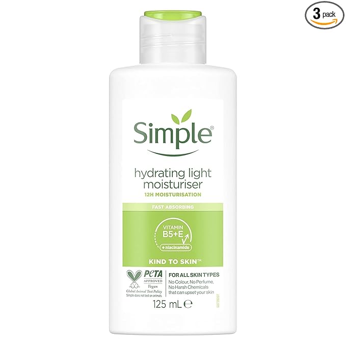 Simple Sensitive Skin Experts Hydrating Light Moisturizer, 4.2 FZ (Pack of 3)