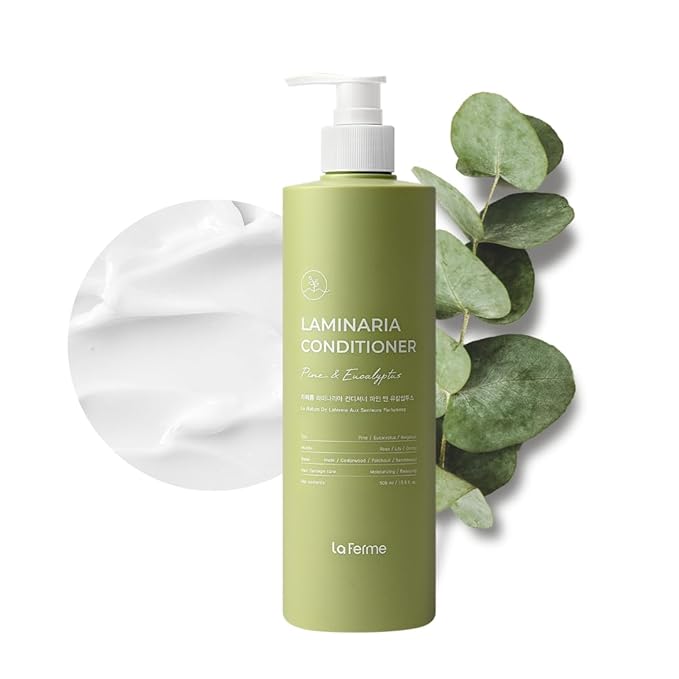 laferme Laminaria Conditioner with Organic Ingredient, Damaged Hair Care Korean Conditioner, Hydrating & Smoothing, Anti-Frizz, Sulfate & Paraben Free, for Women & Men, 16.9 Fl Oz, Pine & Eucalyptus