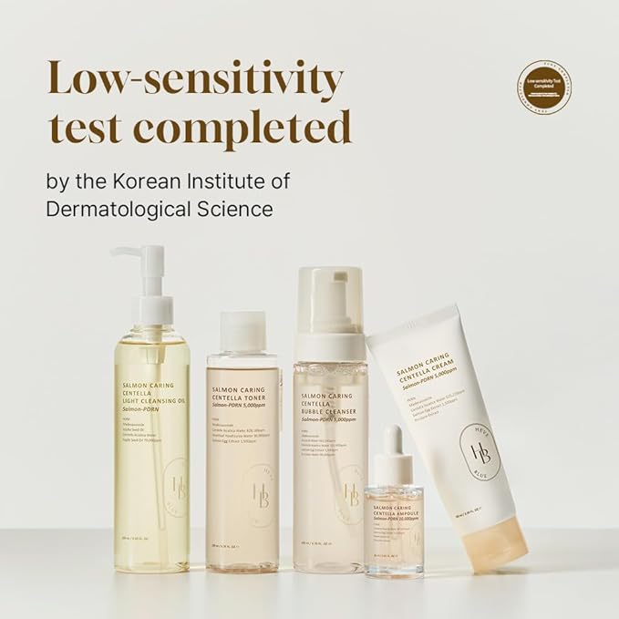 HEVEBLUE Salmon Caring Centella Toner & Cream Duo Set | for Radiant Skin