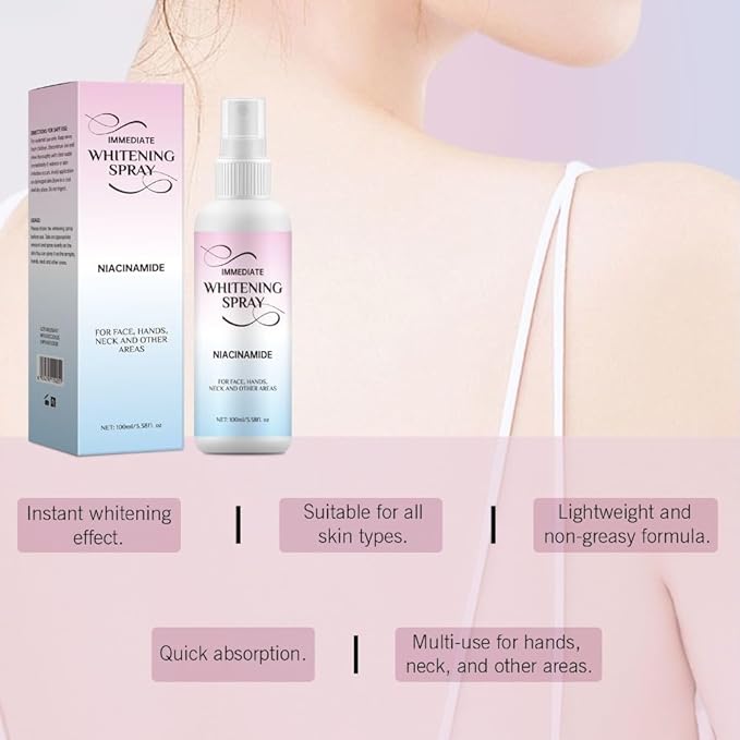 2PCS Whitening Spray for Women Skin Immediate Brightening Moisturizing BB Cream Face Foundation Skin Care