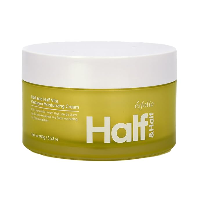 esfolio Made in Korea Half and Half Vita Collagen Moisturizing Cream 3.53 OZ – Half Day and Half Night Cream - Lightweight Daily Face Moisturizer with Vitamin Complex – Smooth and Soft