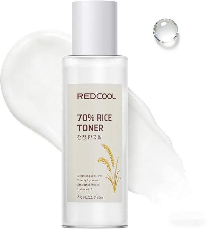 Rice Toner & Serum for Face, 70% Rice Water Facial Toner, Lightweight Hydrating Skin Care for Daily Use, Moisturizing Face Toner Suitable for All Skin Types, 120ml / 4.0 fl oz