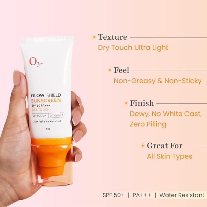 03+ Glow Shield Advanced Sunscreen Lotion with SPF 50 PA+++, 50g