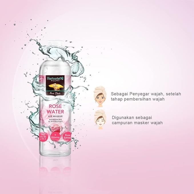 Herborist Rose Series Face Toner Rose Water Air Mawar 100ml (Pack of 1)