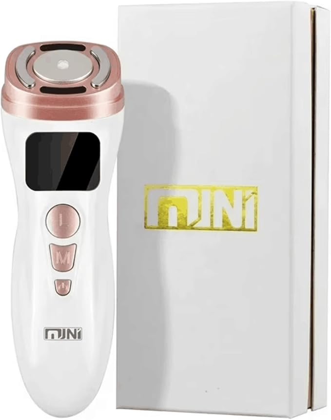 Mini Facial Machine Skin Care Device for Reduce Wrinkles, Skin Lifting, Skin Firming, Rejuvenation Brightening for Women Skin Care (White)