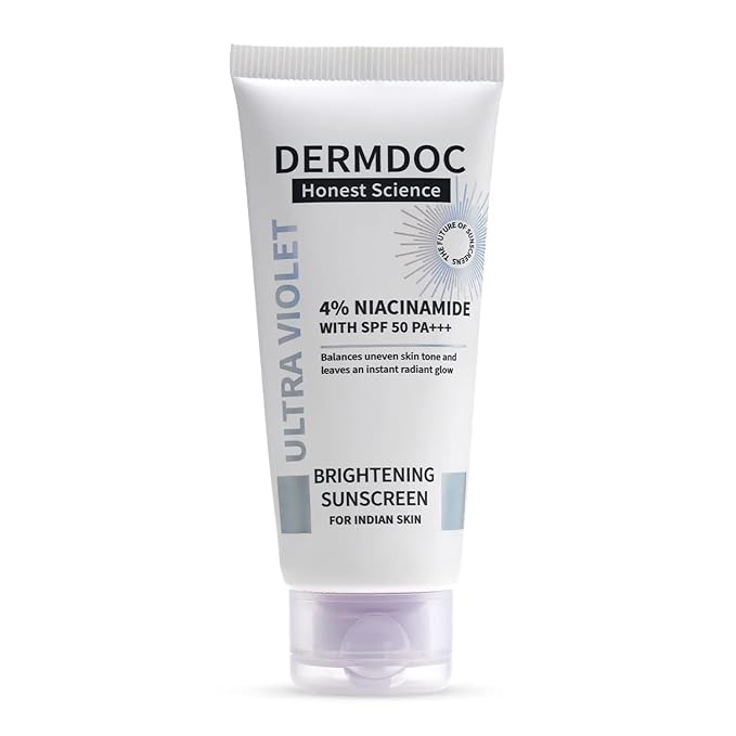 DERMDOC 4% Niacinamide Sunscreen with SPF 50 (50 gm) | Sunblock | Sunscreen for Oily Skin | PA +++ | UV Protection