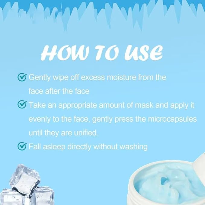 Water Sleeping Mask for Bright, Glowing Skin & Barrier Support;Moisturize And Hydrate Cream；Hydrating Emulsion Moisturizing Balm Nourishing Lotion