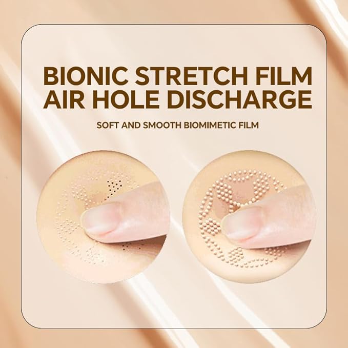 Moisture Cushion CC Cream Foundation for Mature Skin - Flawless Concealer BB Cream with Mushroom Sponge, Long-Lasting Waterproof Air Cushion, Natural (03# – Refill Kit (1 Full + 2 Refills))