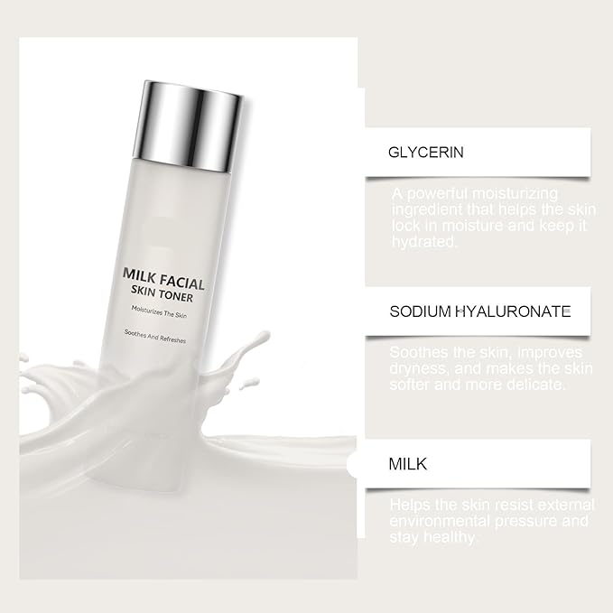 Milk Deep Hydrating Toner - Gentle Nourish, Lock Moisture, Bright Smooth Skin, Quick Absorb(2PCS)