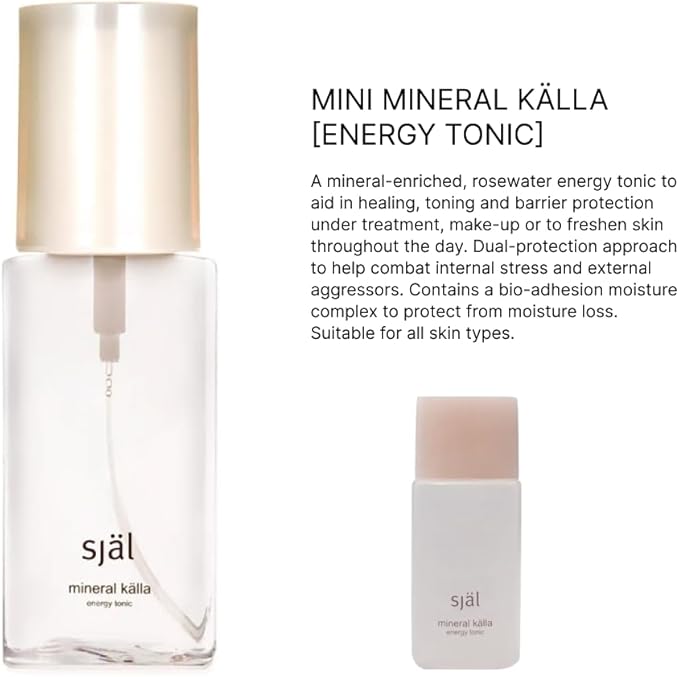 Själ Mini Mineral Energy Tonic with Rosewater, 1 oz, Hydrating Face Mist