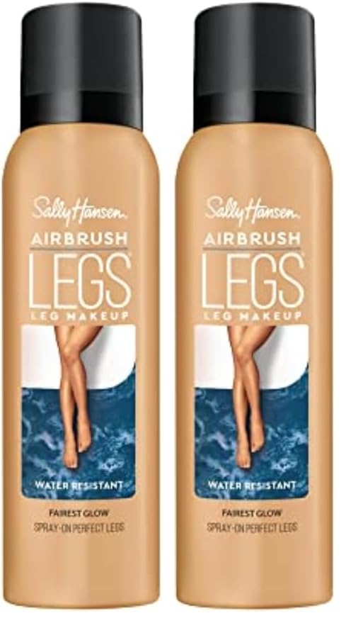 Sally Hansen Airbrush Legs, Spray-On Self-Tanner, Fairest Glow | 4.4 Oz | Pack of 2